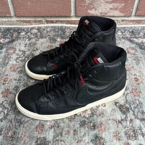 Nike Blazer Mid Rebel Black Cheetah Print / Women 8 Men 6.5 / Zipper BV6114-001